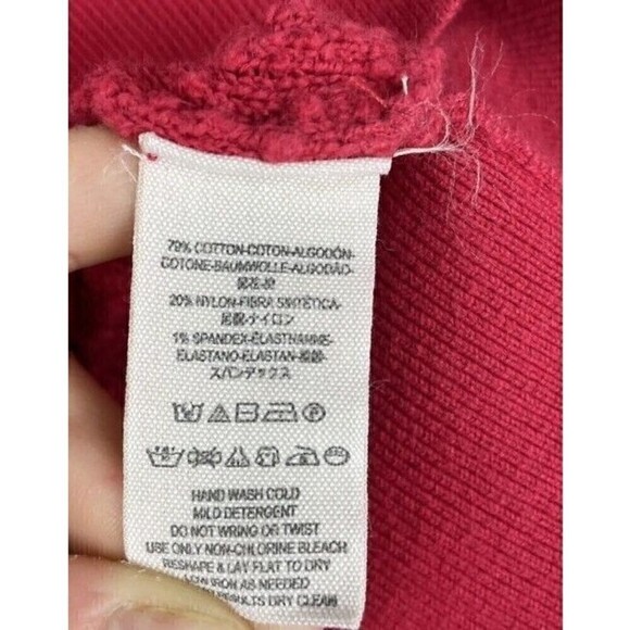 Free People Sz S Found My Friend Textured Sweater Red Balloon Sleeve - Picture 5 of 5